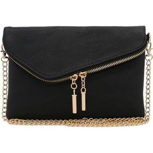 Envelope Wristlet Clutch Crossbody Bag with Chain Strap